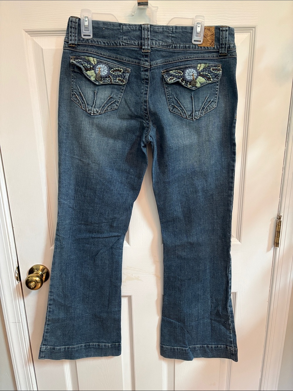 Candie's Dark Blue Embroidered Flare Jeans